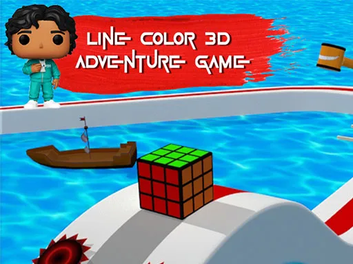 لاين كولور 3D: مغامرة ألوان لعبة الحبار